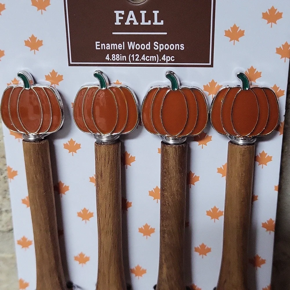Wooden Spoons Set Fall Theme